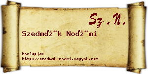 Szedmák Noémi névjegykártya